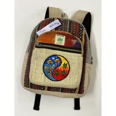 small hemp backpack yin yang